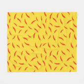 Red Chilies Pattern Fleecedecke (Vorderseite (Horizontal))