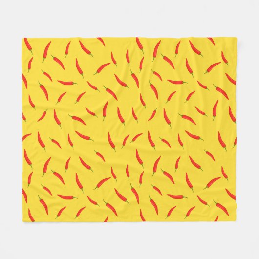 Red Chilies Pattern Fleecedecke (Vorderseite (Horizontal))