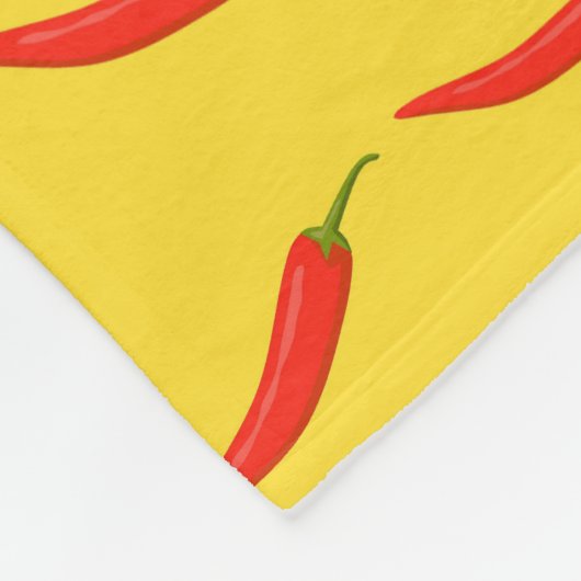Red Chilies Pattern Fleecedecke (Ecke)