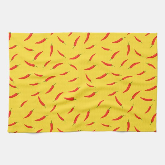 Red Chilies Pattern Geschirrtuch (Horizontal)
