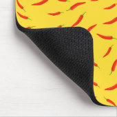 Red Chilies Pattern Mousepad (Ecke)