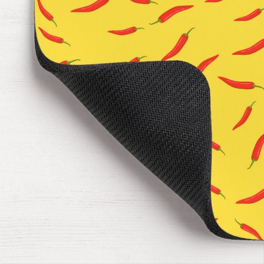 Red Chilies Pattern Mousepad (Ecke)