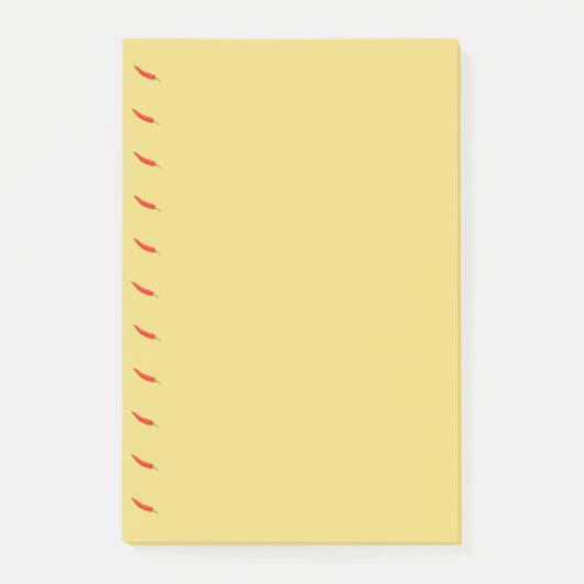 Red Chilies Pattern Post-it Klebezettel (Vorderseite)
