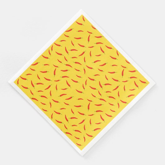 Red Chilies Pattern Serviette (Ecke)