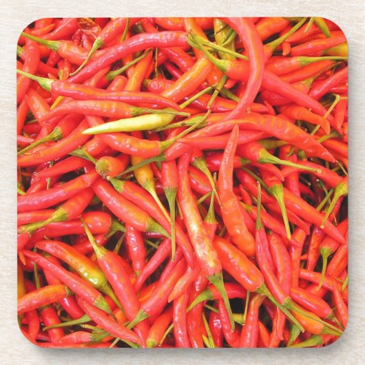 Red Chilis Getränkeuntersetzer (Vorderseite)