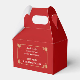 RED CHINESE CHINOISERIE GASTGESCHENK HOCHZEIT BOX GESCHENKSCHACHTEL