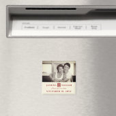 Red Chinese Double Happy Foto Save the Date Magnet (In Situ (Geschirrspüler))