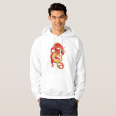 Red Chinese Dragon Hoodie (Vorne ganz)