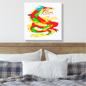 Red Chinese Dragon Leinwanddruck (Insitu (Schlafzimmer))