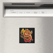 Red Chinese Dragon Magnet (In Situ (Geschirrspüler))