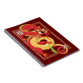 Red Chinese Dragon Notizblock (Rechte Seite)