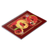 Red Chinese Dragon Notizblock (Linke Seite)