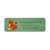 Red Chinese Dragon on Green Return Address (Vorne)