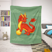 Red Chinese Dragon on Green Sherpadecke