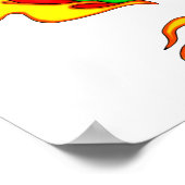 Red Chinese Dragon Poster (Ecke)