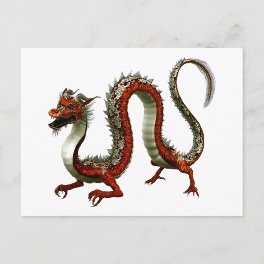 Red Chinese Dragon Postkarte (Vorderseite)