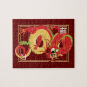 Red Chinese Dragon Puzzle (Horizontal)