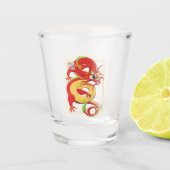 Red Chinese Dragon Schnapsglas (Vorderseite)