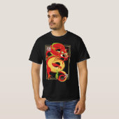 Red Chinese Dragon T - Shirt (Vorne ganz)