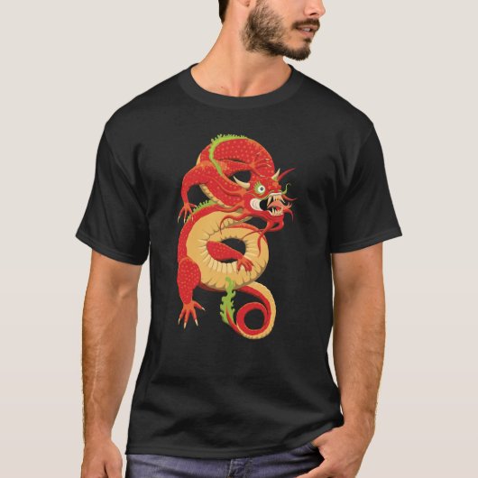 Red Chinese Dragon T-Shirt (Vorderseite)