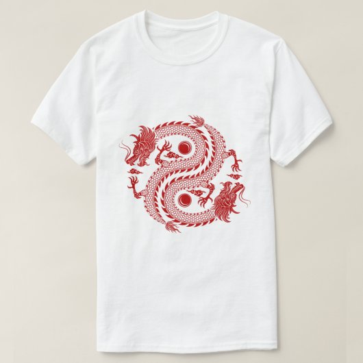 Red Chinese Dragon T-Shirt (Design vorne)