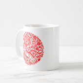 Red Chinese New Year Tiger Kaffeetasse (Vorderseite Links)