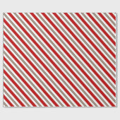 Red & Chocolate Brown Candy Cane Weihnachten Geschenkpapier (Flach)