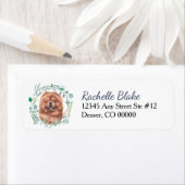 Red Chow Chow Dog Wreath Rücksendeadresse (Insitu)