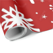 Red Christmas 30"x15' Wrapping Paper Geschenkpapier (Rolleneckpunkt)