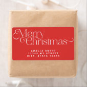 Red Christmas Address Label (Insitu)