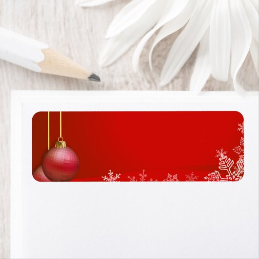 Red Christmas Address Labels (Insitu)