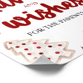 Red Christmas Advisor und Wünsche Baby Shower Sign Poster (Ecke)