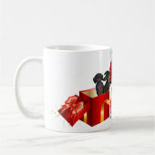 Red Christmas Baby Dackel Surprise "Oh Baby" Kaffeetasse (Links)