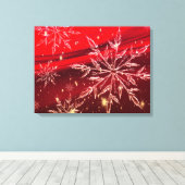 Red Christmas Background Leinwanddruck (Insitu (Holzboden))