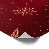 Red Christmas Background Poster (Ecke)