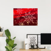 Red Christmas Background Poster (Heimbüro)