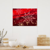 Red Christmas Background Poster (Küche)
