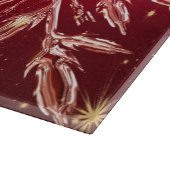 Red Christmas Background Schneidebrett (Ecke)