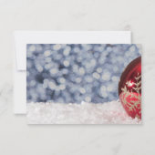 Red Christmas Ball, Light Company Christmas Party Einladung (Rückseite)