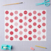 Red Christmas Ball Muster Tissue Paper Seidenpapier (Basteln)