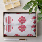 Red Christmas Ball Muster Tissue Paper Seidenpapier (Geschenk)