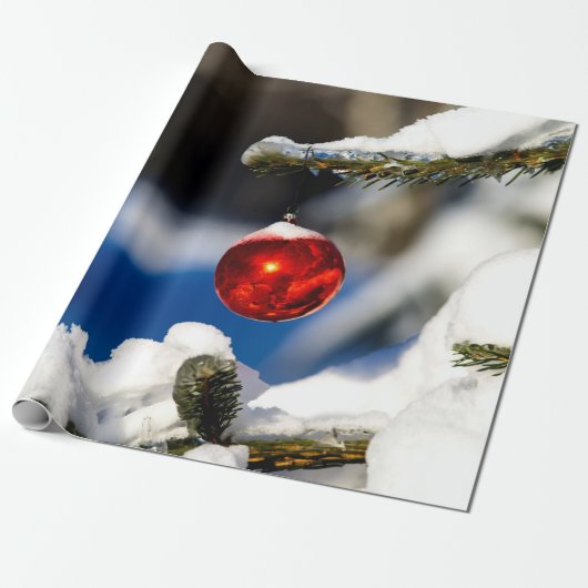 Red Christmas Ball, Sonnentag Geschenkpapier (Ungerollt)