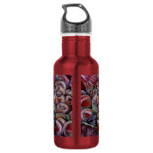 Red Christmas Balls Edelstahlflasche (Rückseite)