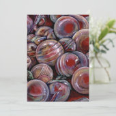 Red Christmas Balls Feiertagskarte (Stehend Vorderseite)