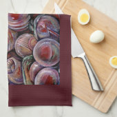 Red Christmas Balls Geschirrtuch (Viertel Falte)