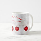 Red Christmas Balls Kaffeetasse (VorderseiteRechts)
