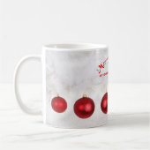 Red Christmas Balls Kaffeetasse (Links)