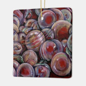 Red Christmas Balls Keramikornament (Links)