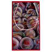 Red Christmas Balls Kleine Geschenktüte (Rückseite)