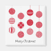 Red Christmas Balls Magnet (Vorne)